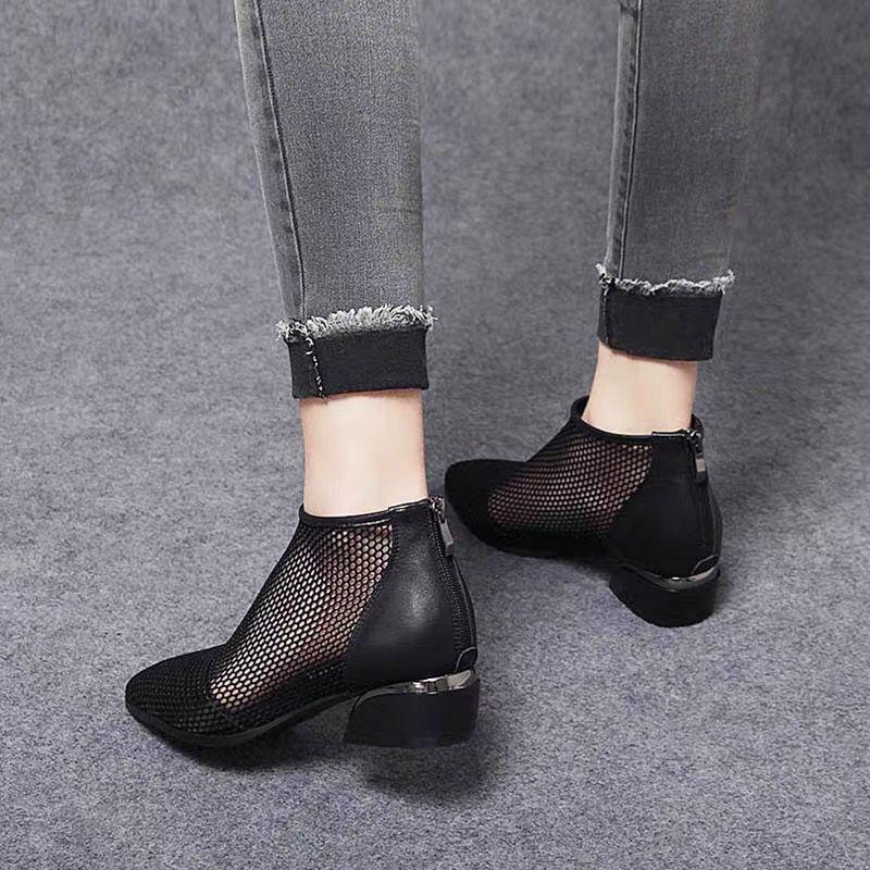 Chaussures à fermeture éclair en mesh respirant