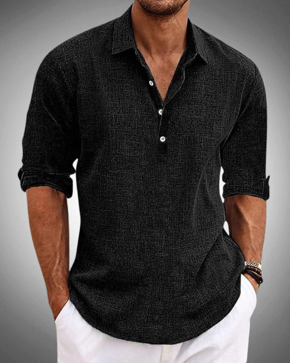 Chemise classique en coton pour hommes