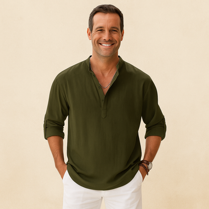 Chemise Homme Manches Longues – Tissu Structuré