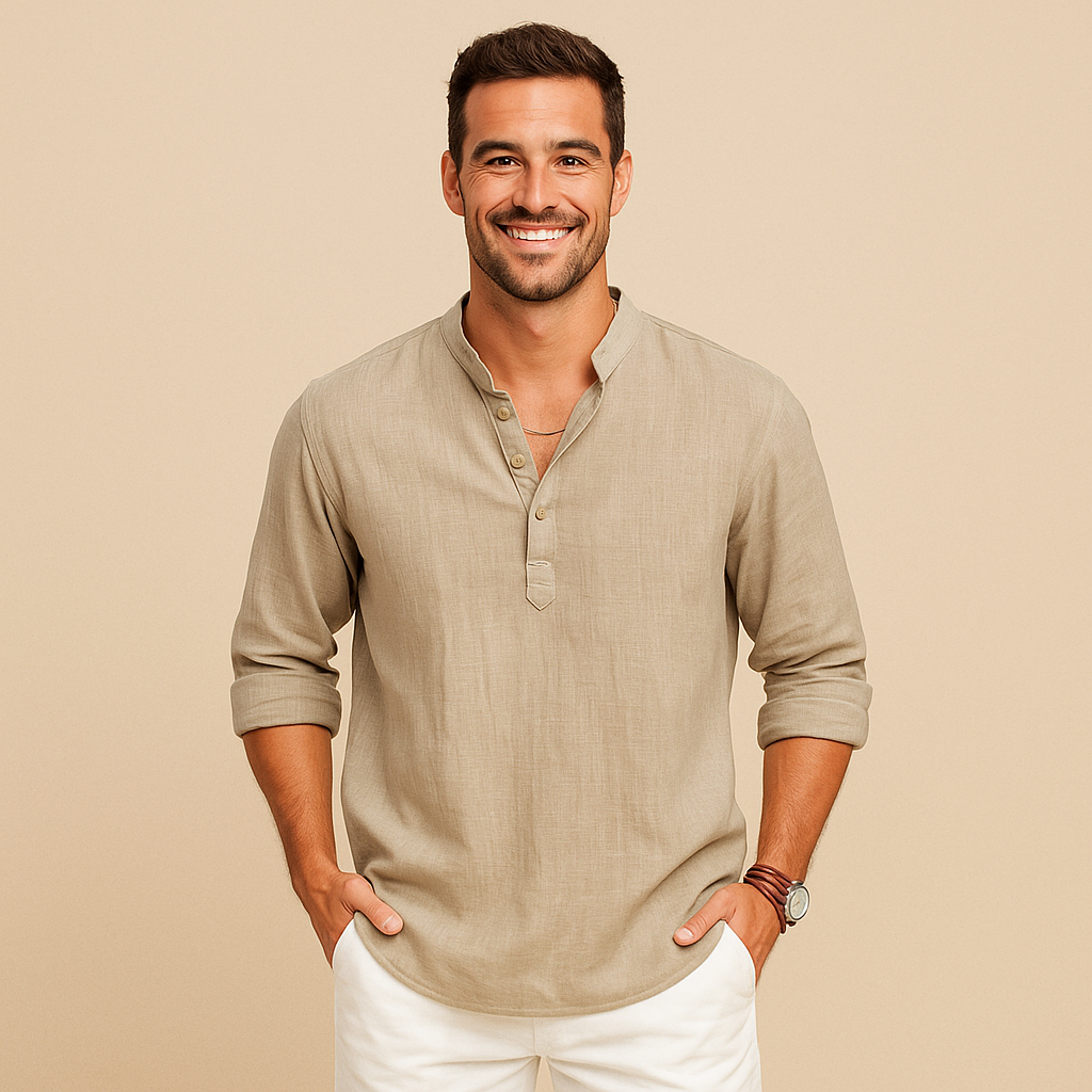 Chemise Homme Manches Longues – Tissu Structuré
