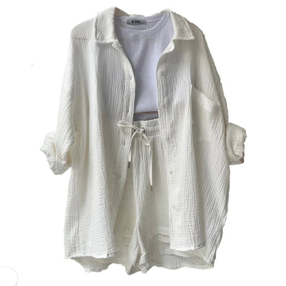 Ensemble d'été femme short et haut léger
