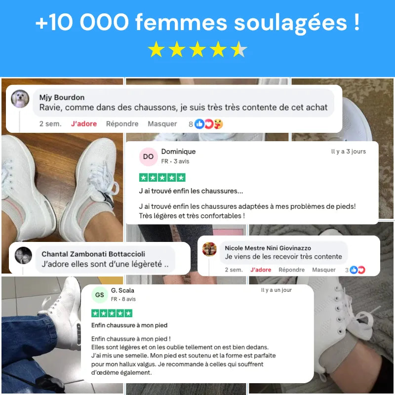 Baskets Orthopédiques Unisexe – Confort, Amorti & Semelle Respirante Antidérapante