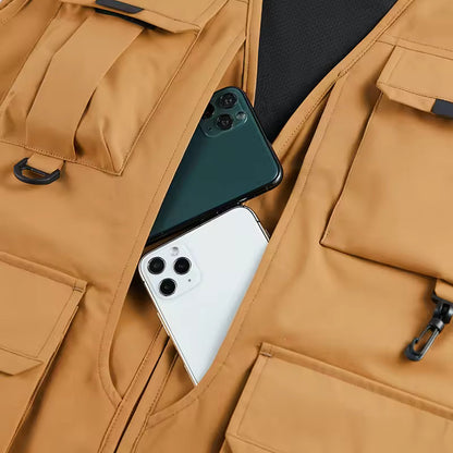 Gilet cargo homme élégant et décontracté