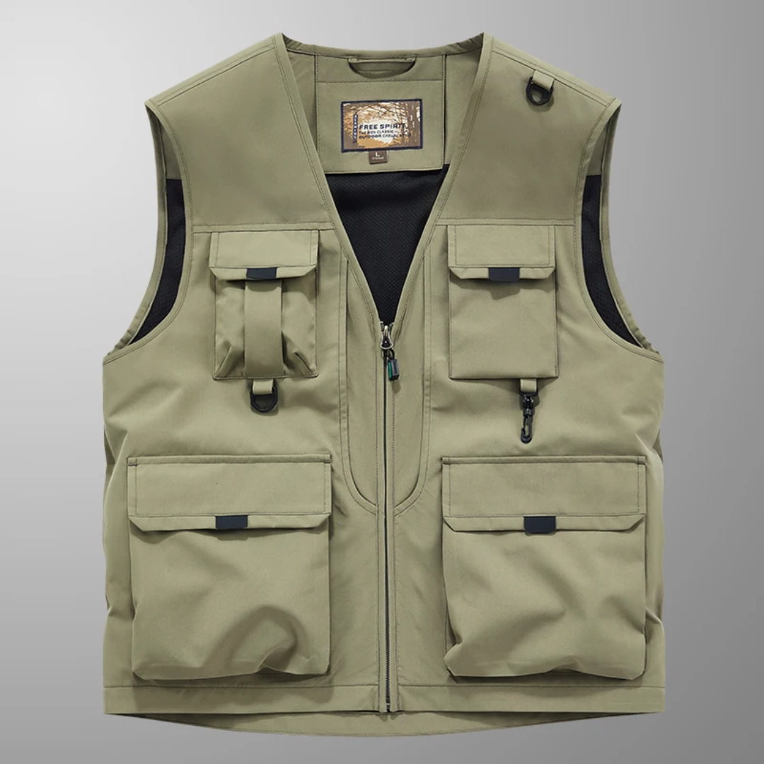 Gilet cargo homme élégant et décontracté