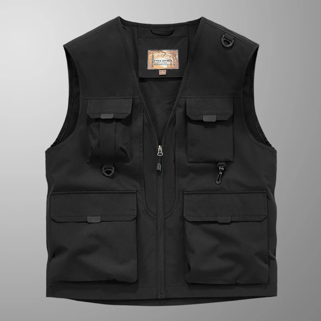 Gilet cargo homme élégant et décontracté