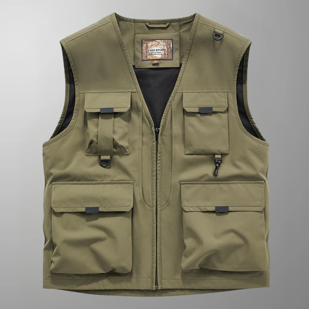 Gilet cargo homme élégant et décontracté