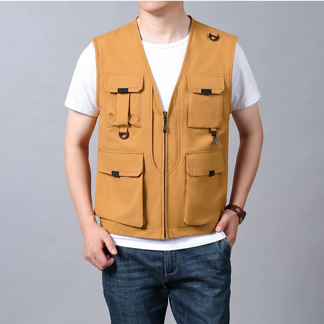 Gilet cargo homme élégant et décontracté