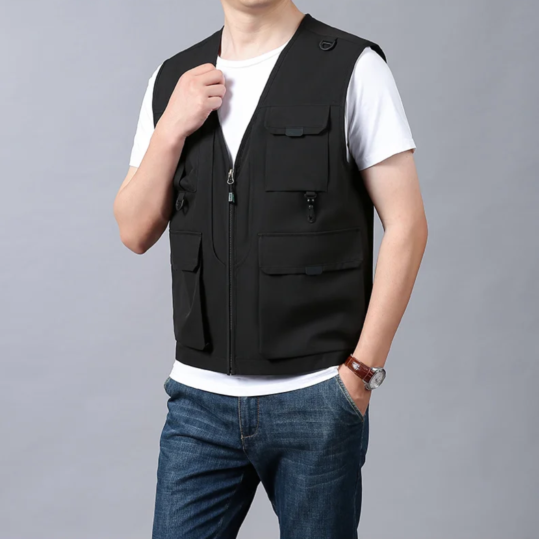 Gilet cargo homme élégant et décontracté