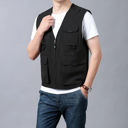 Gilet cargo homme élégant et décontracté