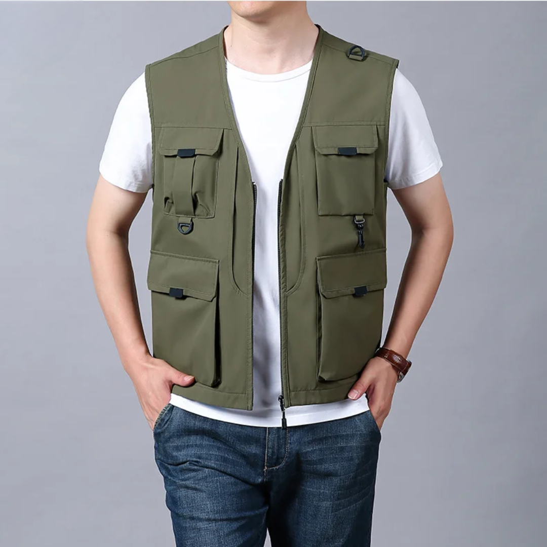 Gilet cargo homme élégant et décontracté