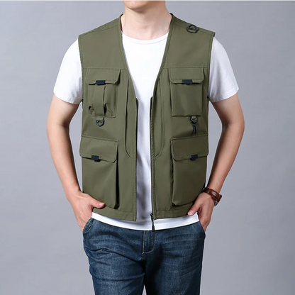 Gilet cargo homme élégant et décontracté