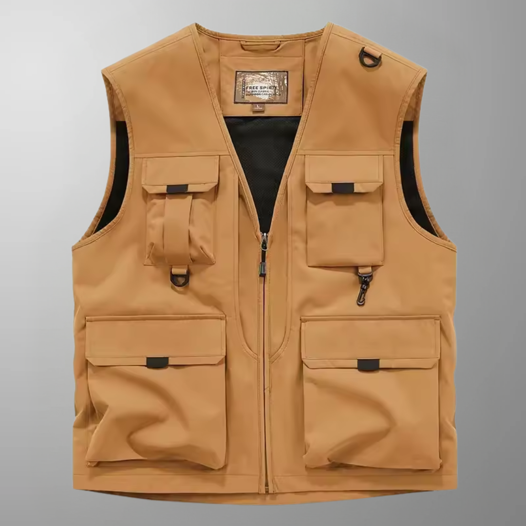Gilet cargo homme élégant et décontracté