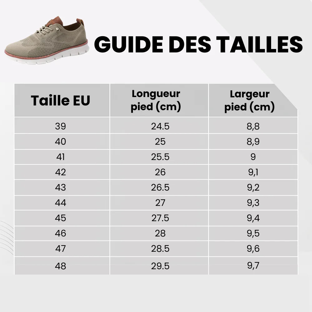 Chaussures Orthopédiques Homme – Confort, Respirantes & Amorti pour Marche Quotidienne