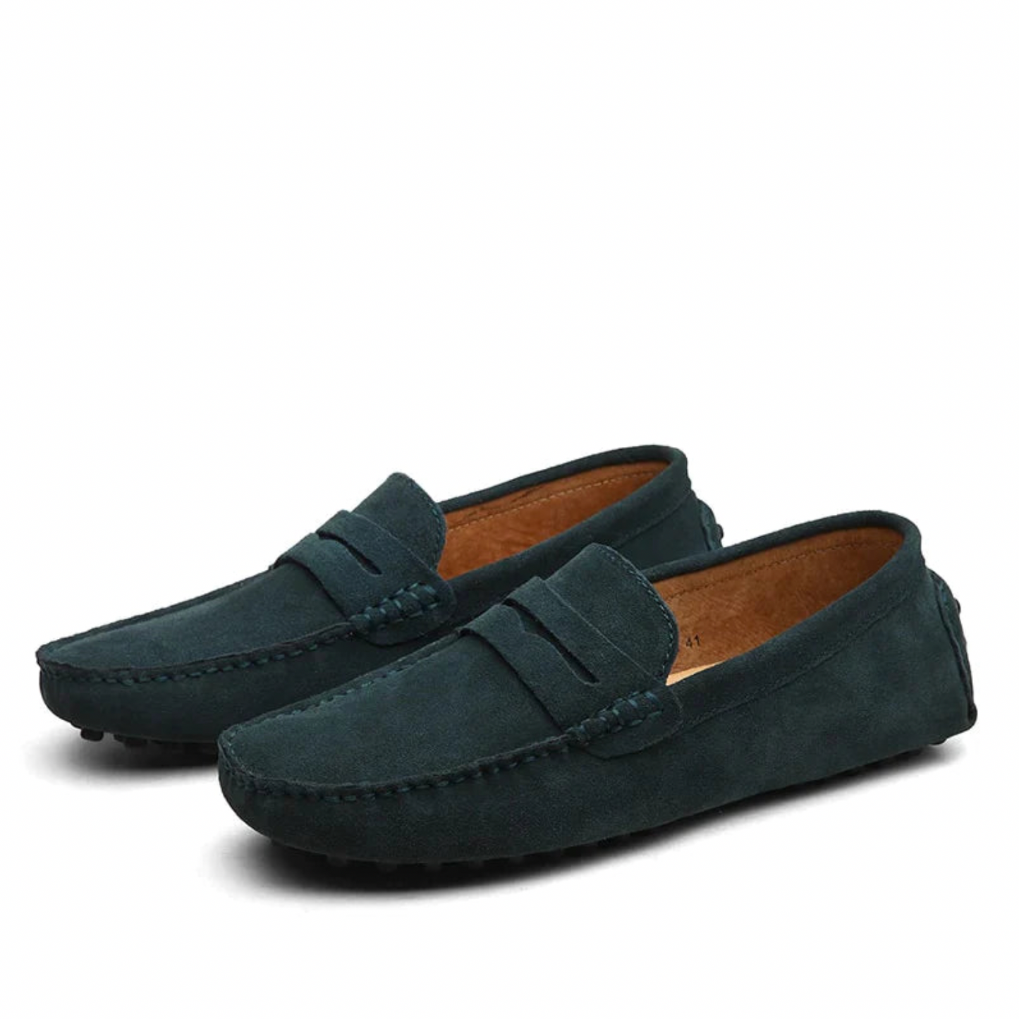 Homme - Mocassins en Cuir - Modèle à Enfiler Respirant - Suède