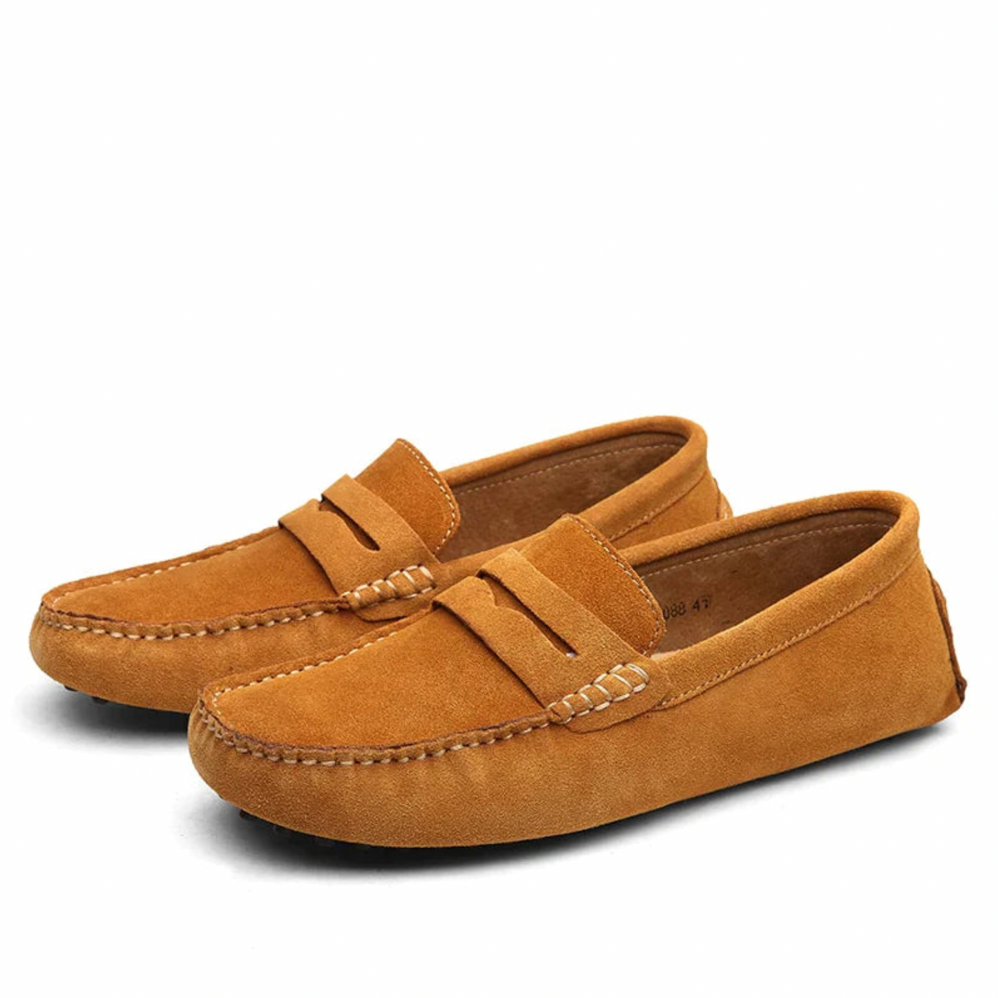 Homme - Mocassins en Cuir - Modèle à Enfiler Respirant - Suède