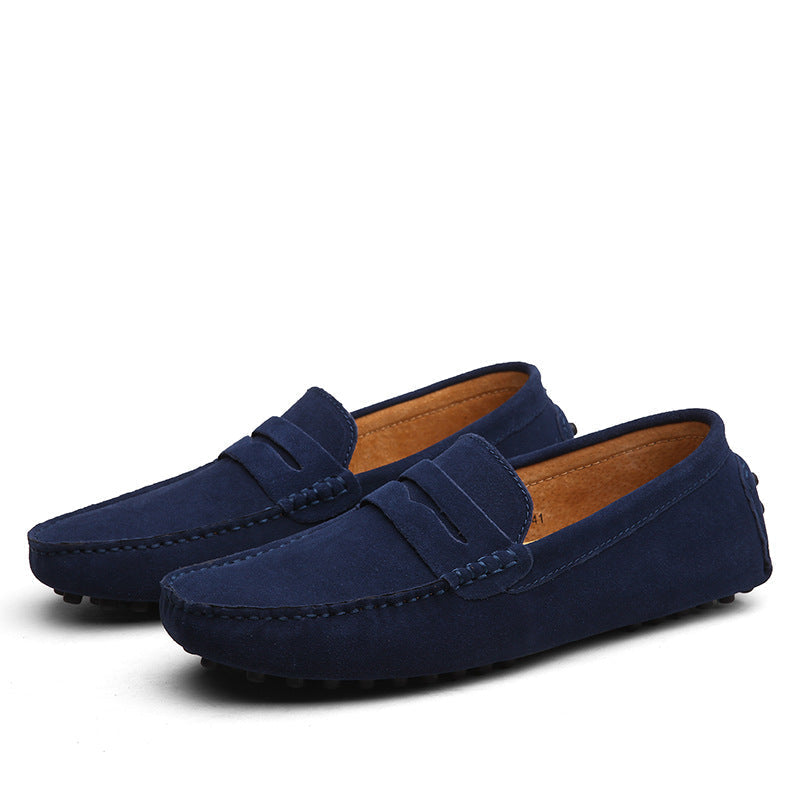 Homme - Mocassins en Cuir - Modèle à Enfiler Respirant - Suède