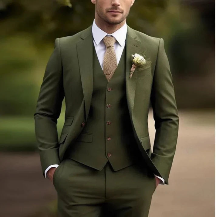 Costume de Mariage Élégant 3 Pièces pour Homme | Classique