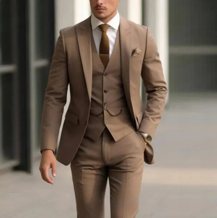 Costume de Mariage Élégant 3 Pièces pour Homme | Classique