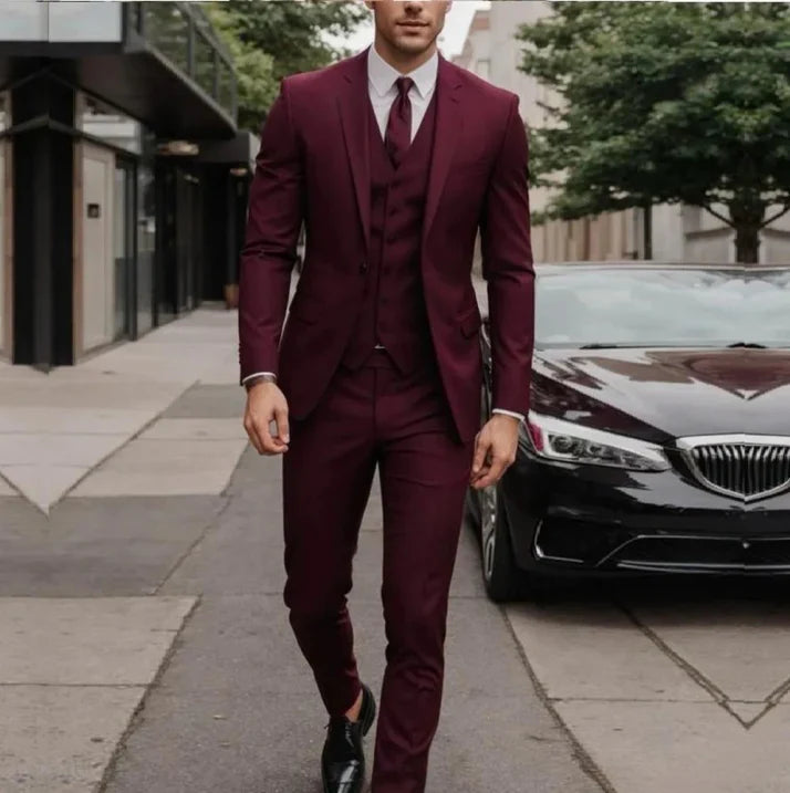 Costume de Mariage Élégant 3 Pièces pour Homme | Classique