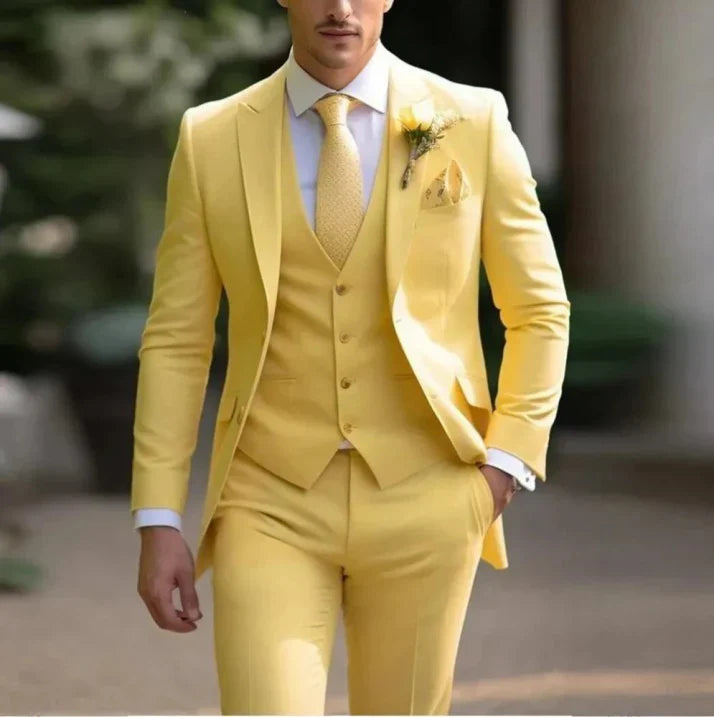 Costume de Mariage Élégant 3 Pièces pour Homme | Classique