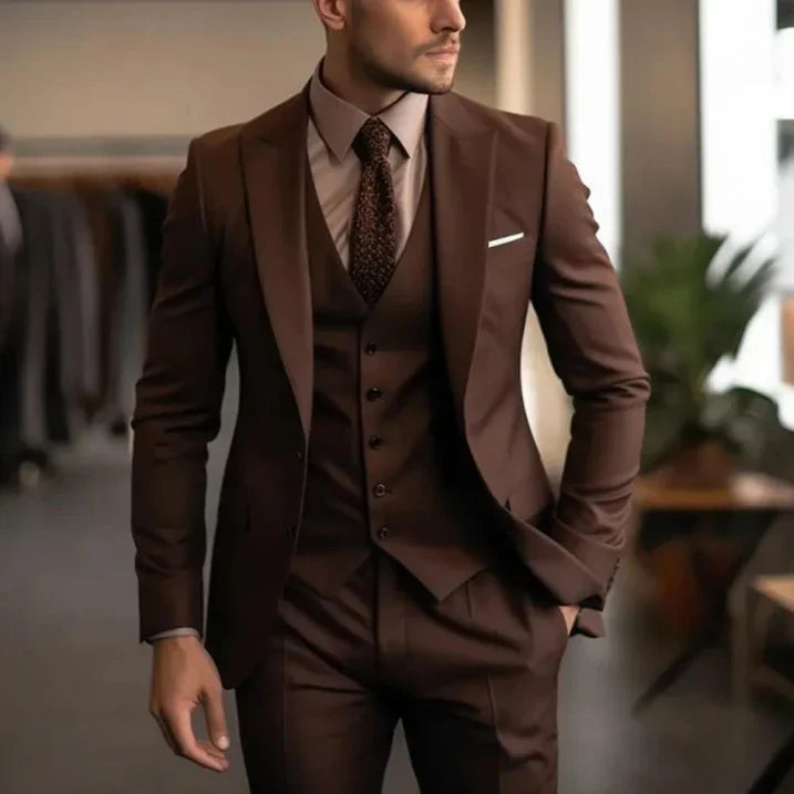 Costume de Mariage Élégant 3 Pièces pour Homme | Classique
