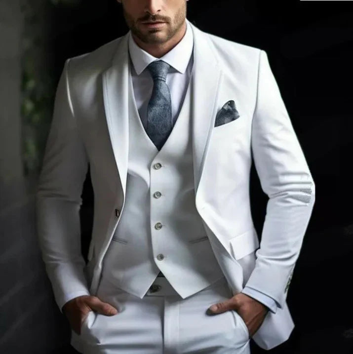 Costume de Mariage Élégant 3 Pièces pour Homme | Classique