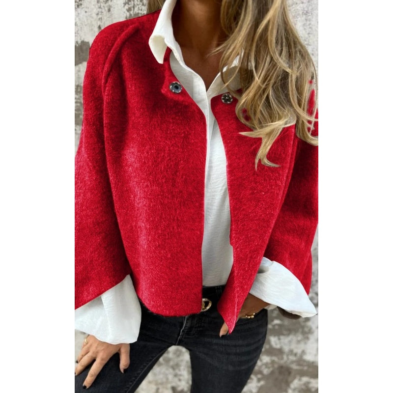 Manteau court à manches évasées chic