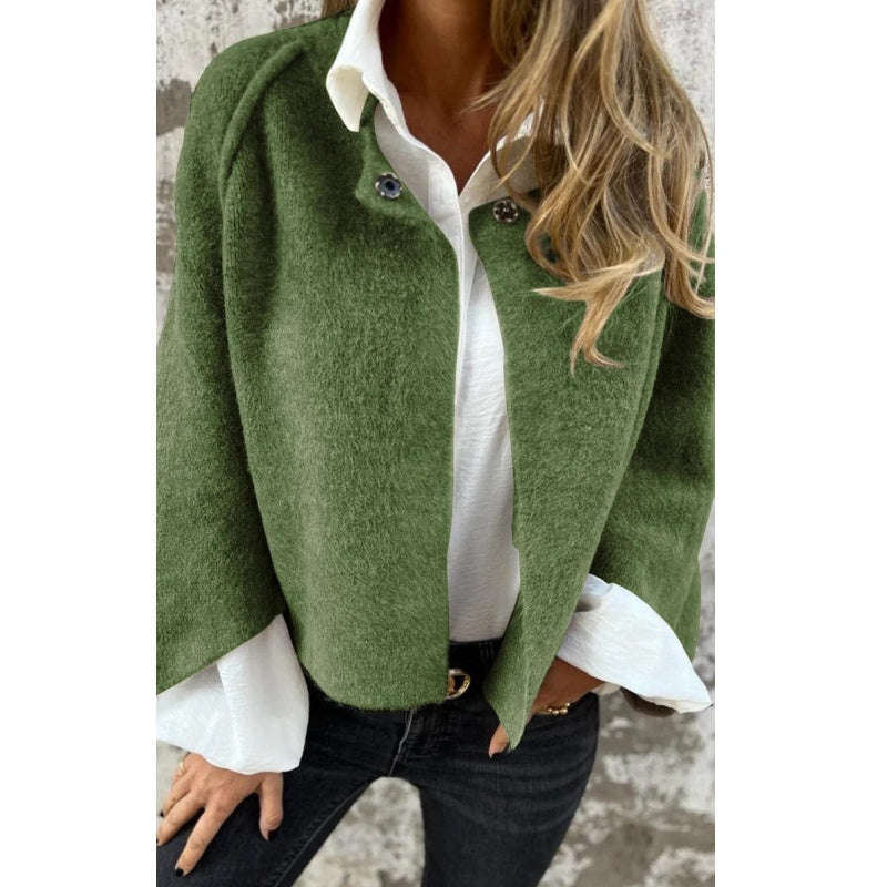 Manteau court à manches évasées chic