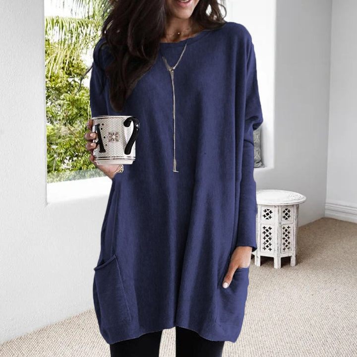 Pull tunique femme doux avec poches pratiques – Confort et élégance