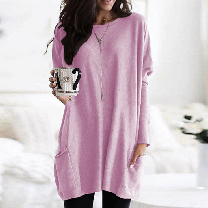 Pull tunique femme doux avec poches pratiques – Confort et élégance