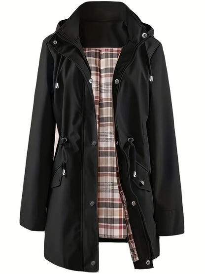 Veste imperméable femme avec capuche – coupe-vent mi-saison