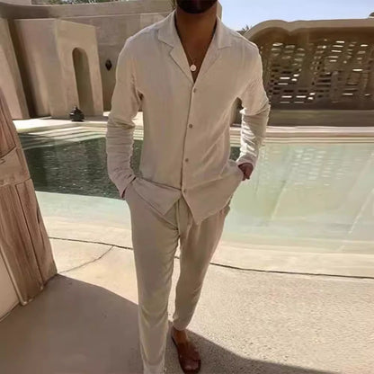 Costume d'été en lin pour homme
