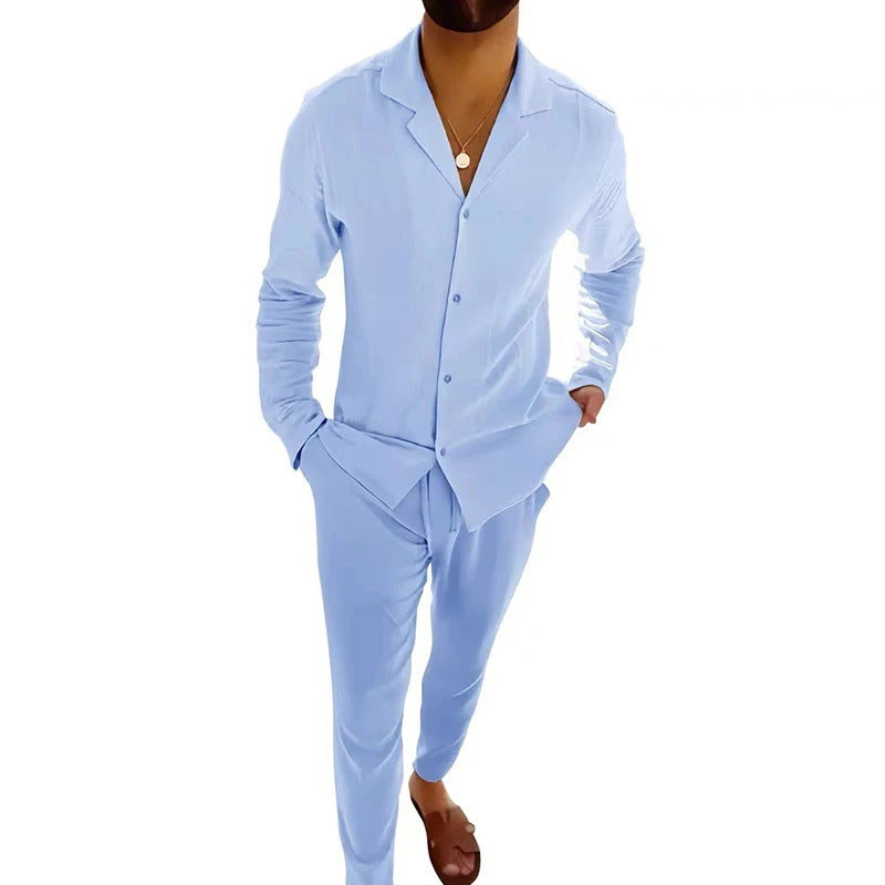 Costume d'été en lin pour homme