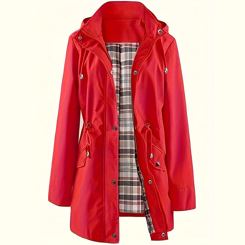 Veste imperméable femme avec capuche – coupe-vent mi-saison