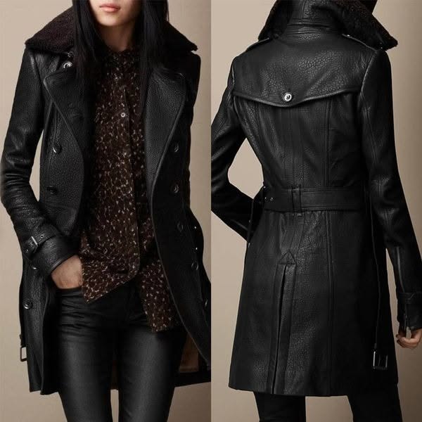 Manteau cuir long femme – style chic et intemporel automne-hiver