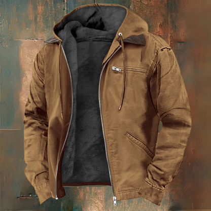 Veste à capuche homme style western – surchemise légère automne-hiver