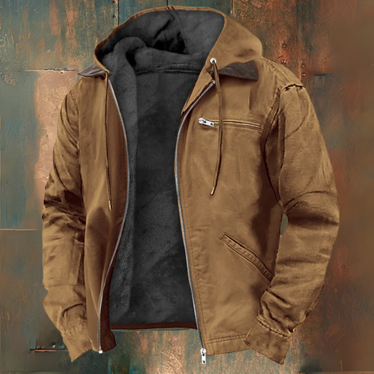 Veste à capuche homme style western – surchemise légère automne-hiver