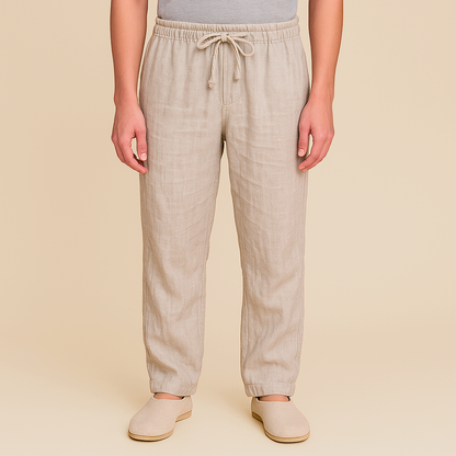 Pantalon homme à ceinture élastiquée et coupe fluide