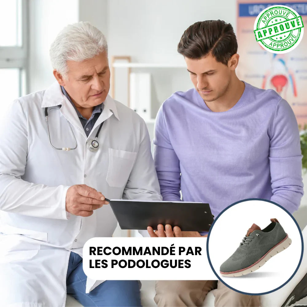 Chaussures Orthopédiques Homme – Confort, Respirantes & Amorti pour Marche Quotidienne
