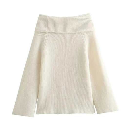 Pull Femme Épaules Dénudées Chic pour l'Automne