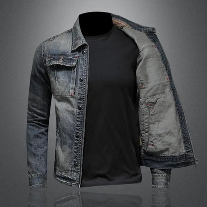 Veste homme légère aspect jean et coupe décontractée