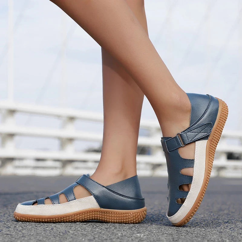 Chaussures compensées femme bout fermé usage estival