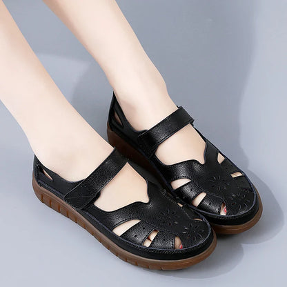 Sandales femme bride réglable et bout fermé pour l’été
