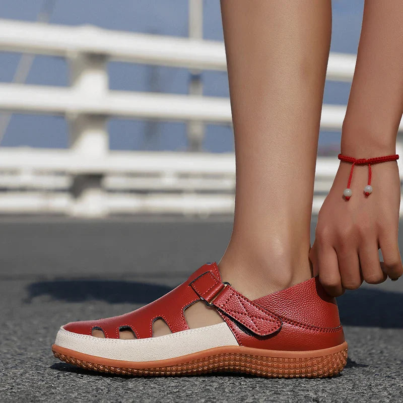 Chaussures compensées femme bout fermé usage estival