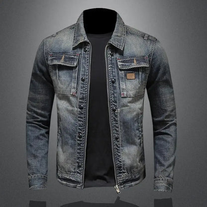 Veste homme légère aspect jean et coupe décontractée