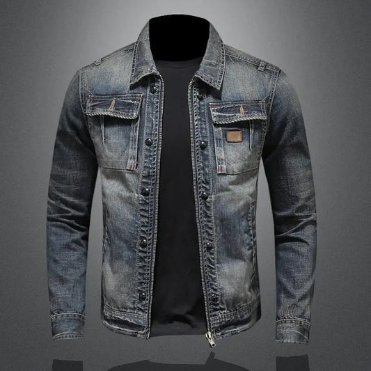 Veste homme légère aspect jean et coupe décontractée