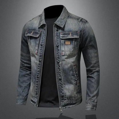 Veste homme légère aspect jean et coupe décontractée