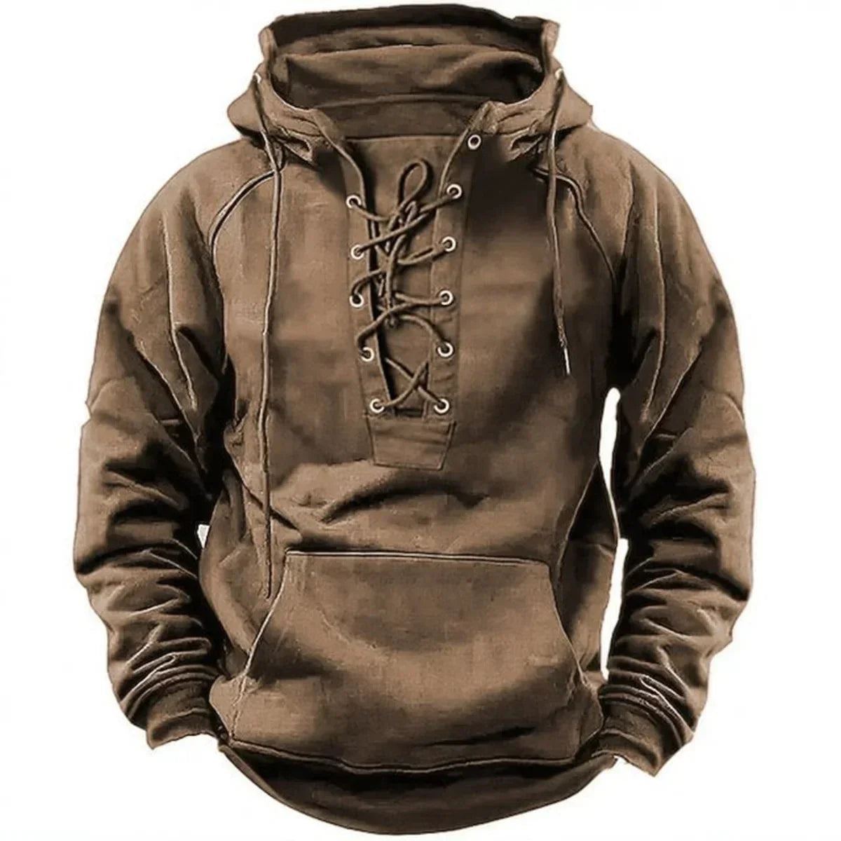 Sweat à capuche chaud et épais pour homme – style rétro et confort extérieur