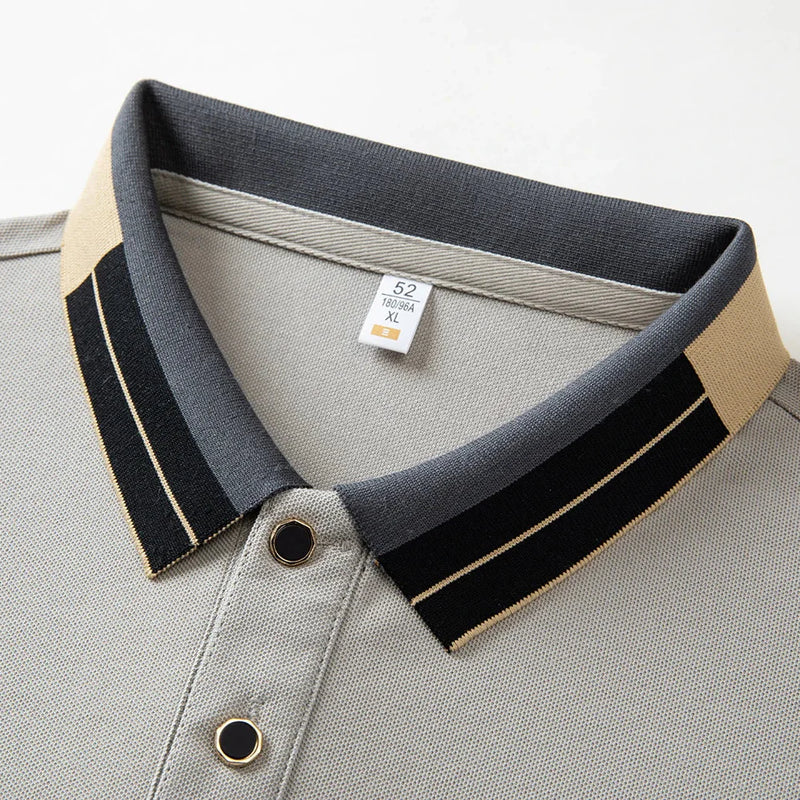 Polo homme col contrasté – coupe ajustée chic et élégante