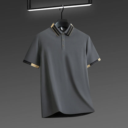 Polo homme col contrasté – coupe ajustée chic et élégante